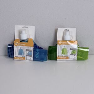 2 Outdoor Products Foldable Canteen Hiking, Camping, Travel - 1 L Capacity NIP
